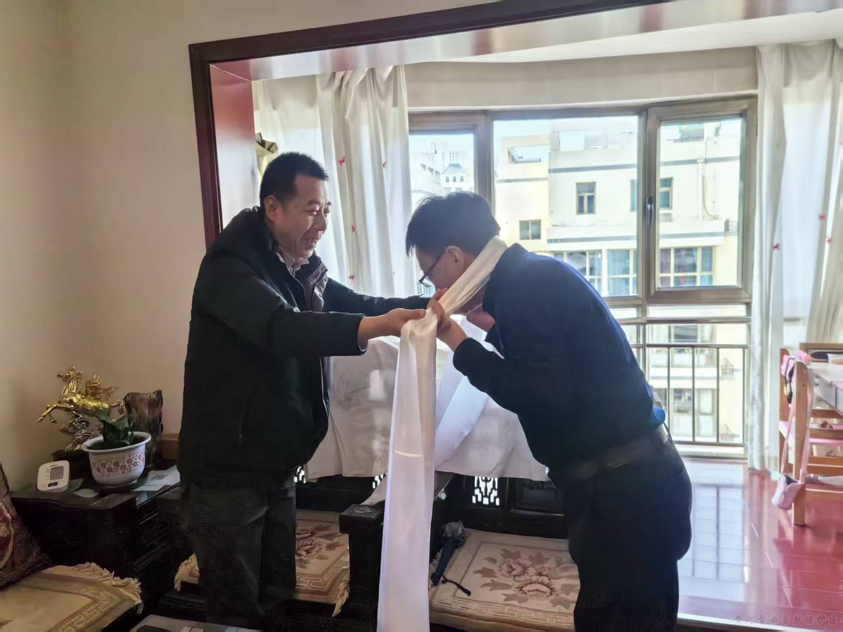 新春慰问暖人心薪火相传护黄河&mdash;&mdash; 黄河首曲管护中心党委班子走访慰问退休老干部